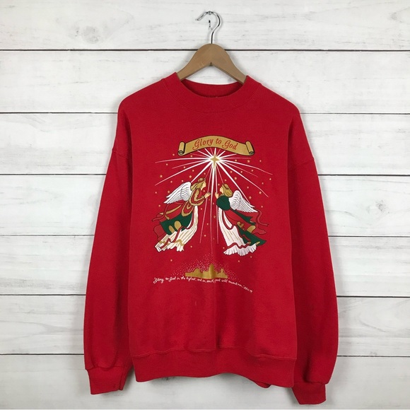 Glory to God Cropped Sweatshirt, Pink main image 1